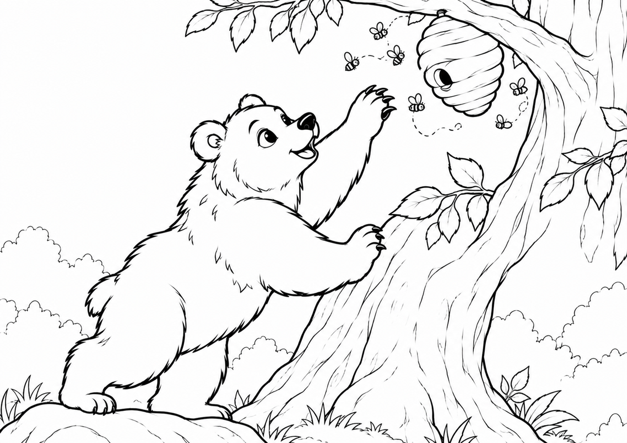 Bär am Honigbaum