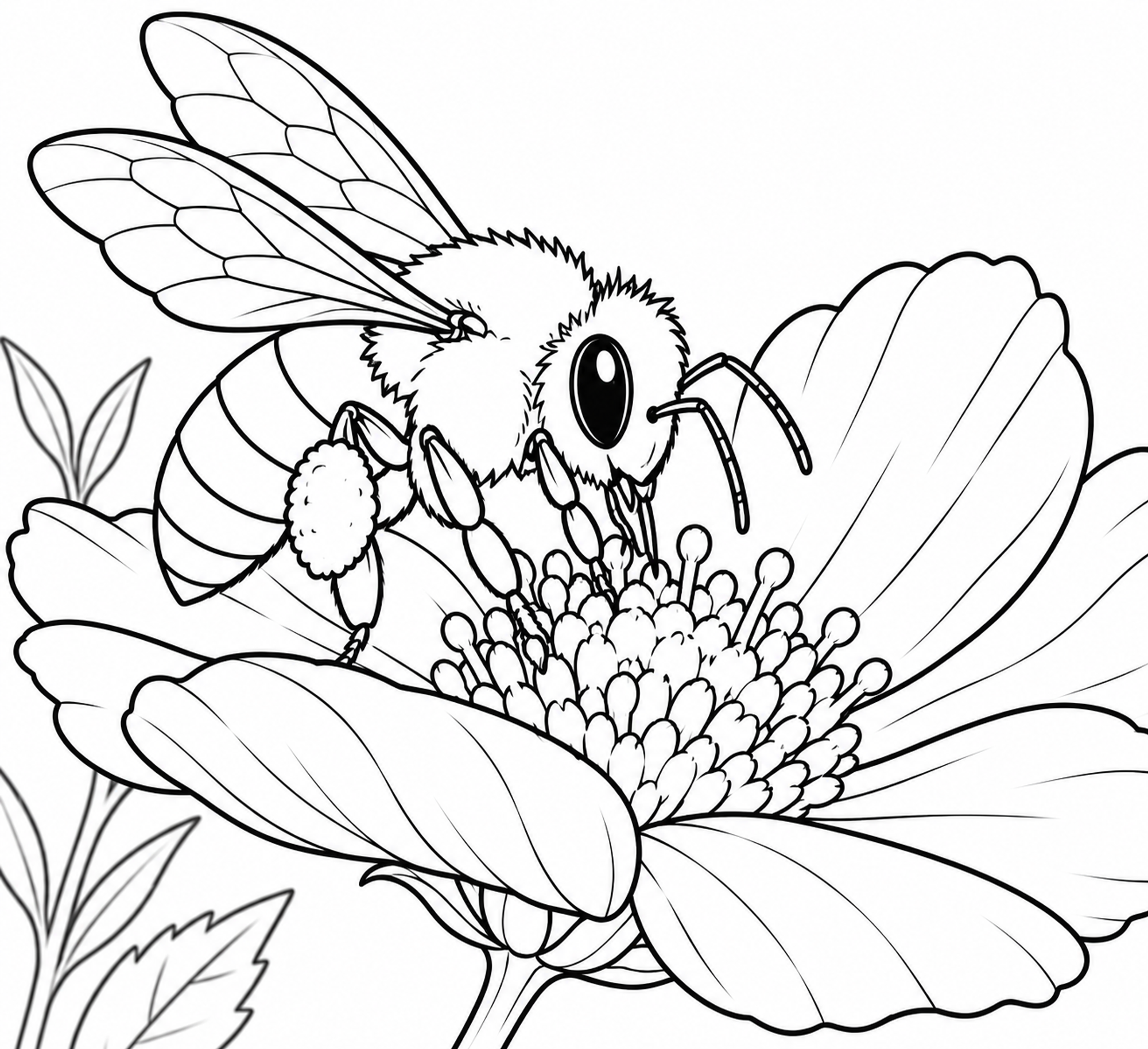 Biene sammelt Pollen