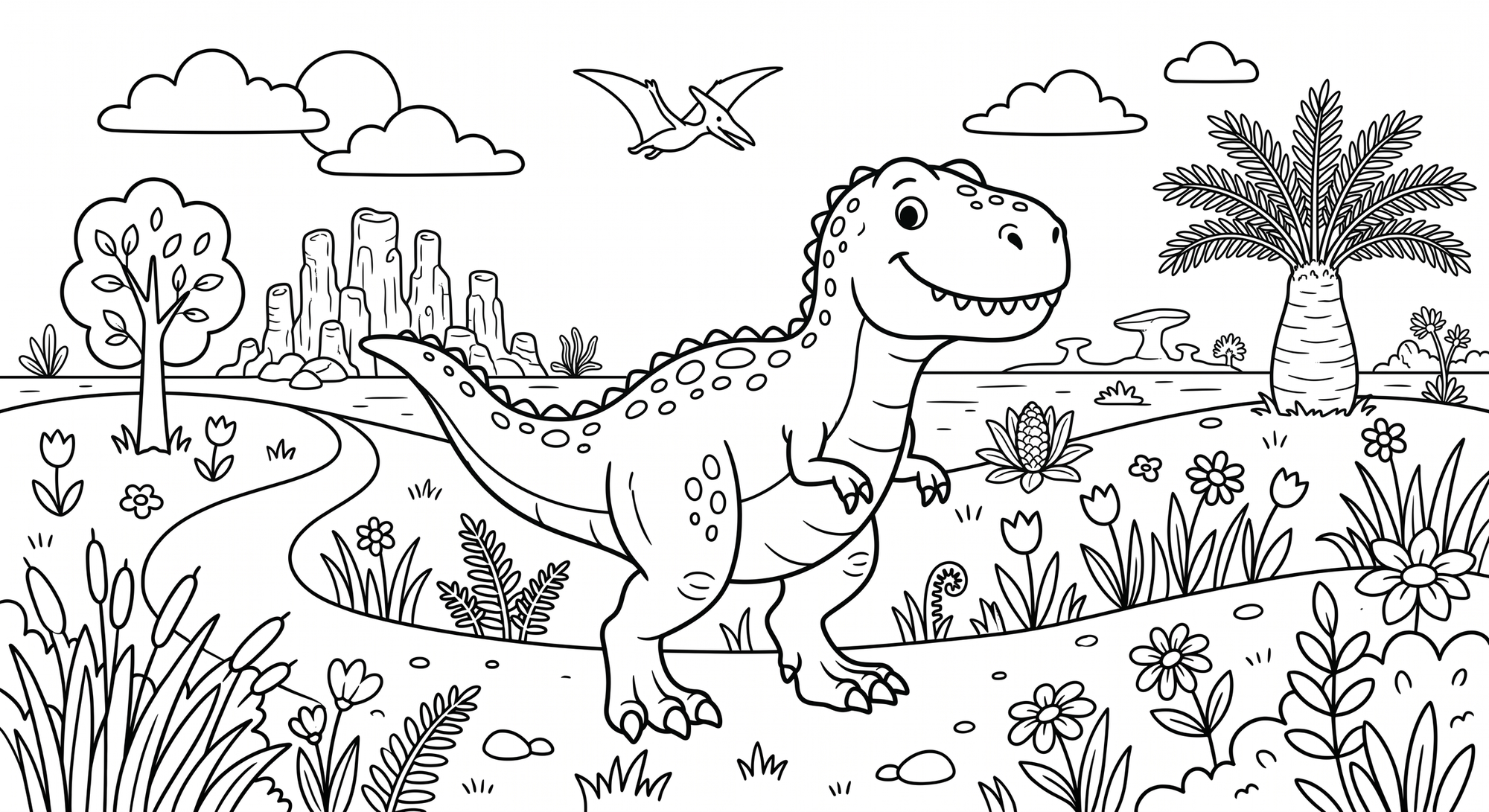 T-Rex in der Steppe