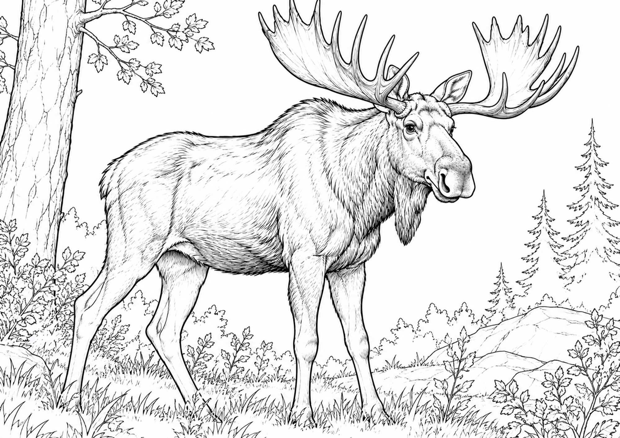 Elch im Wald