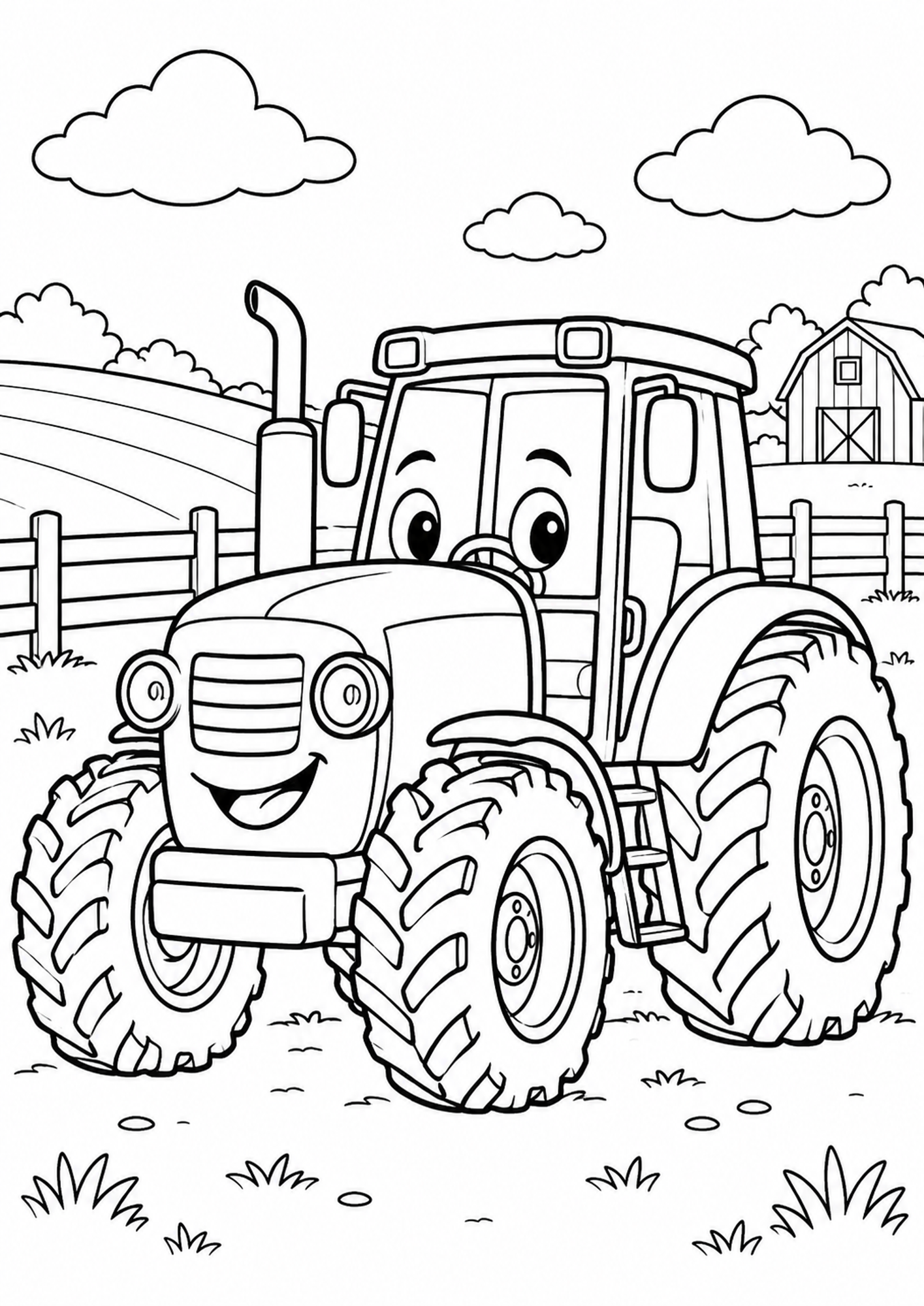 Freundlicher Traktor