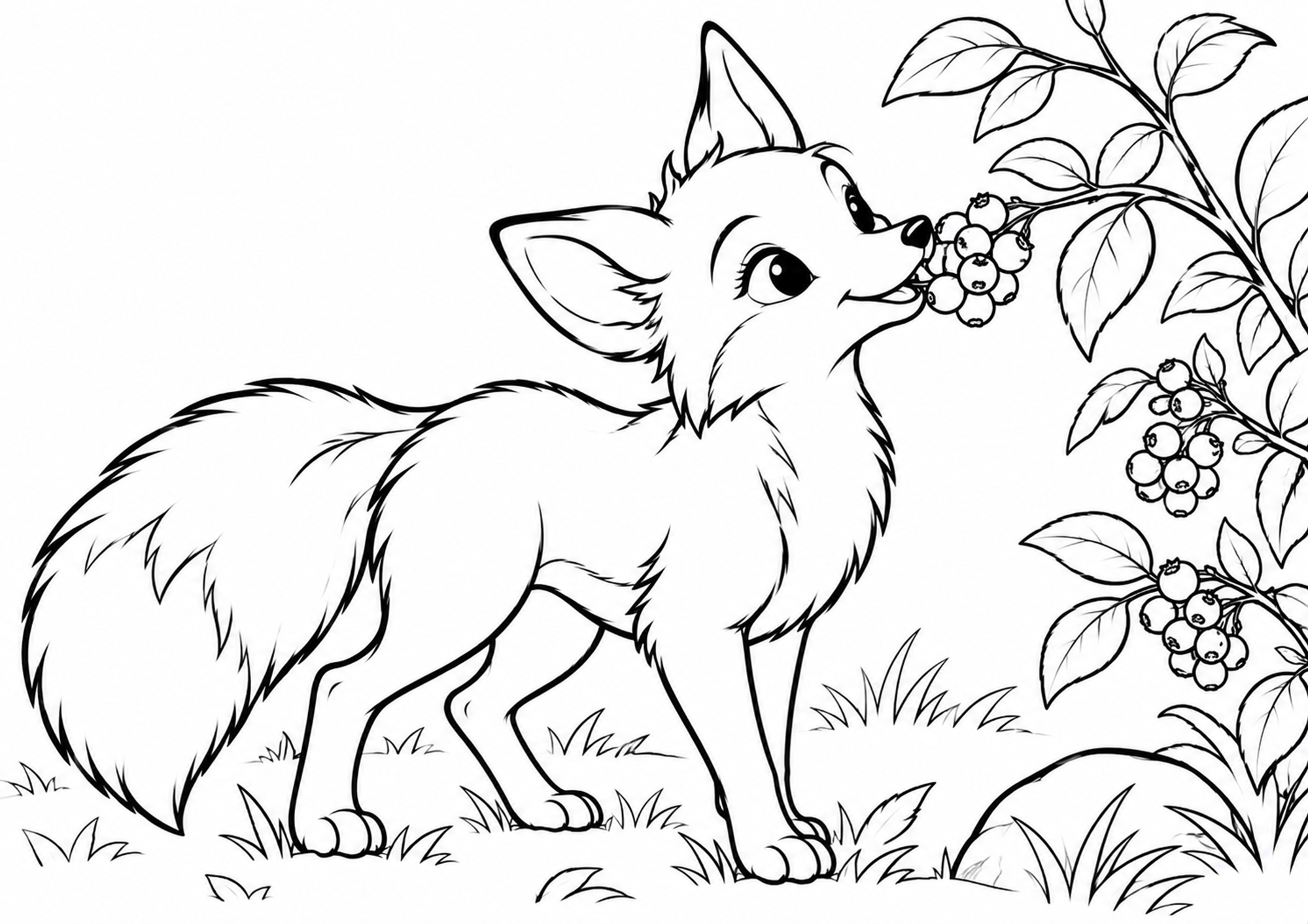 Fuchs nascht Beeren