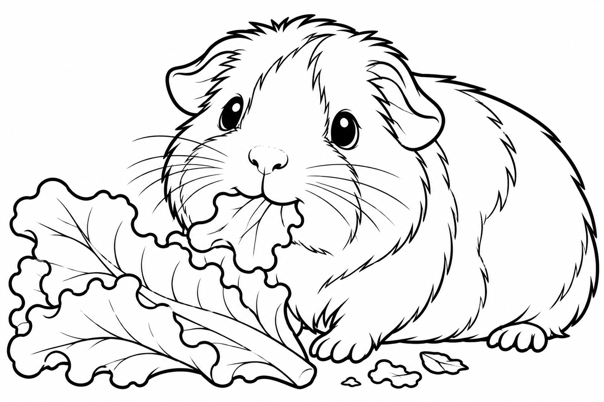 Hamster futtert Salat
