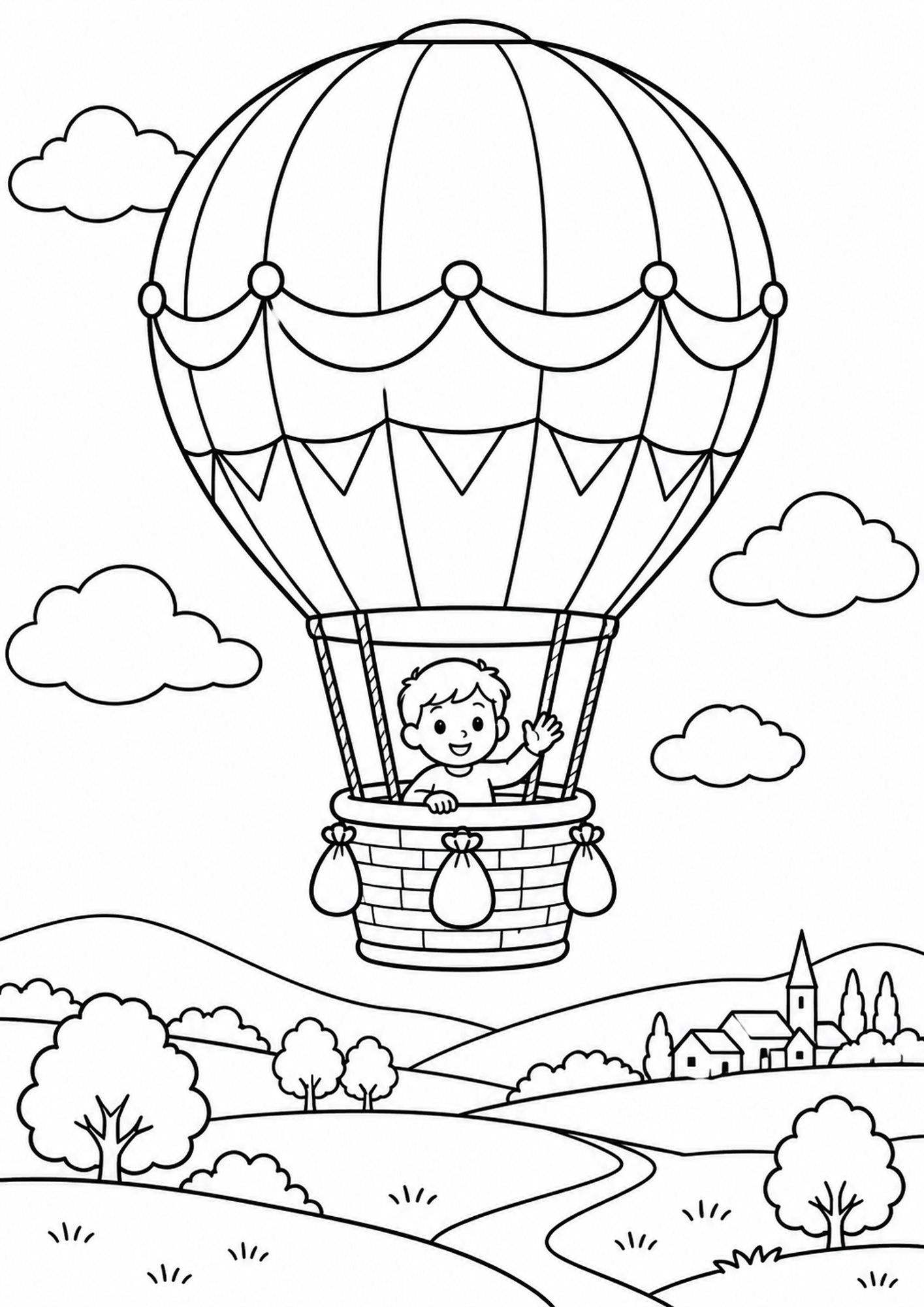 Fahrt im Heißluftballon