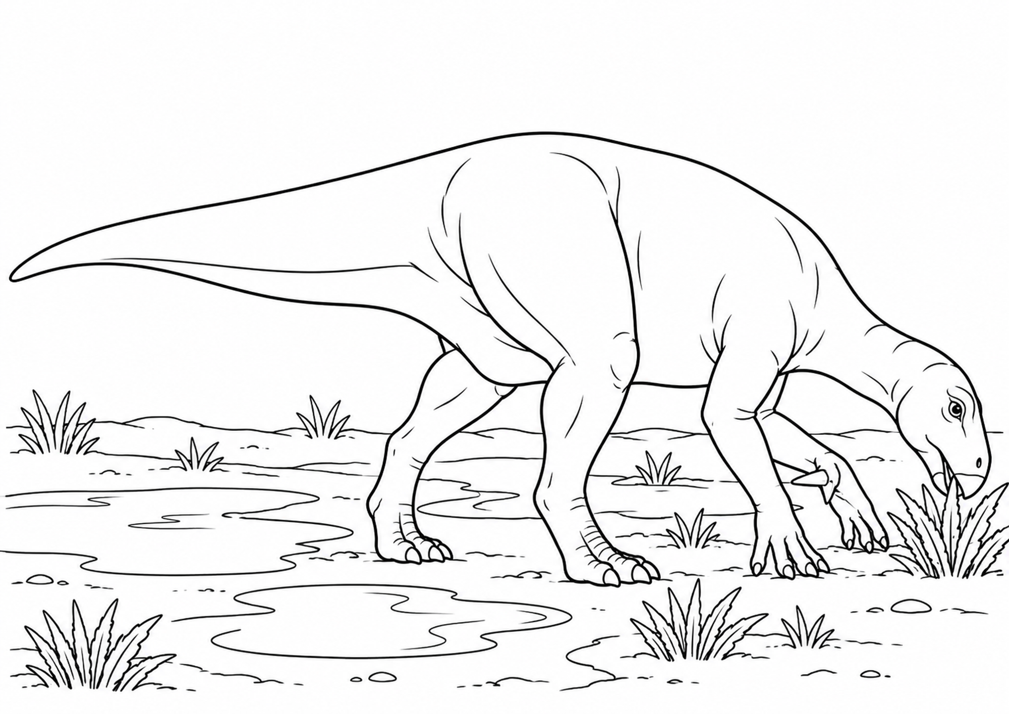 Iguanodon beim Fressen