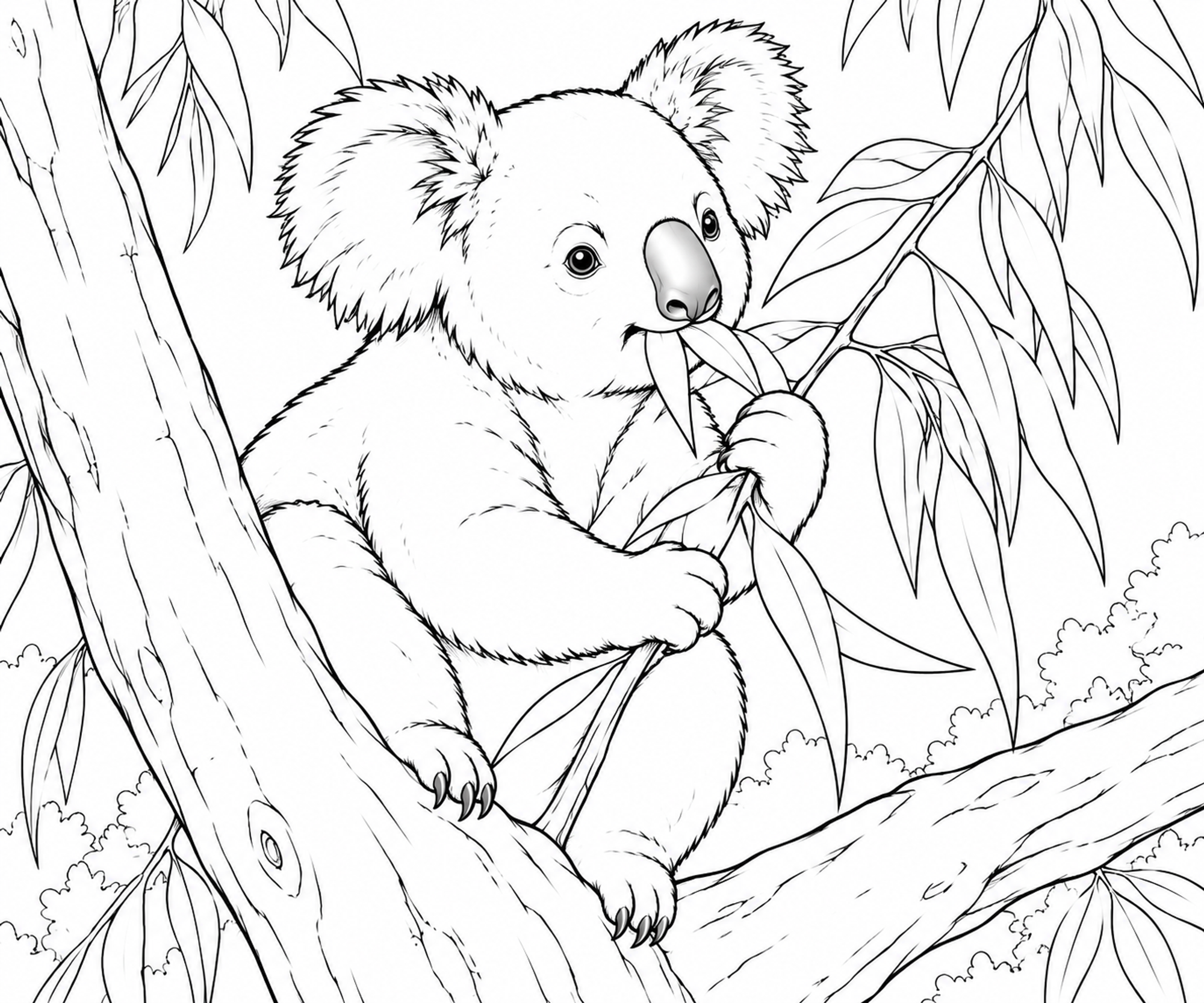 Koala im Eukalyptusbaum