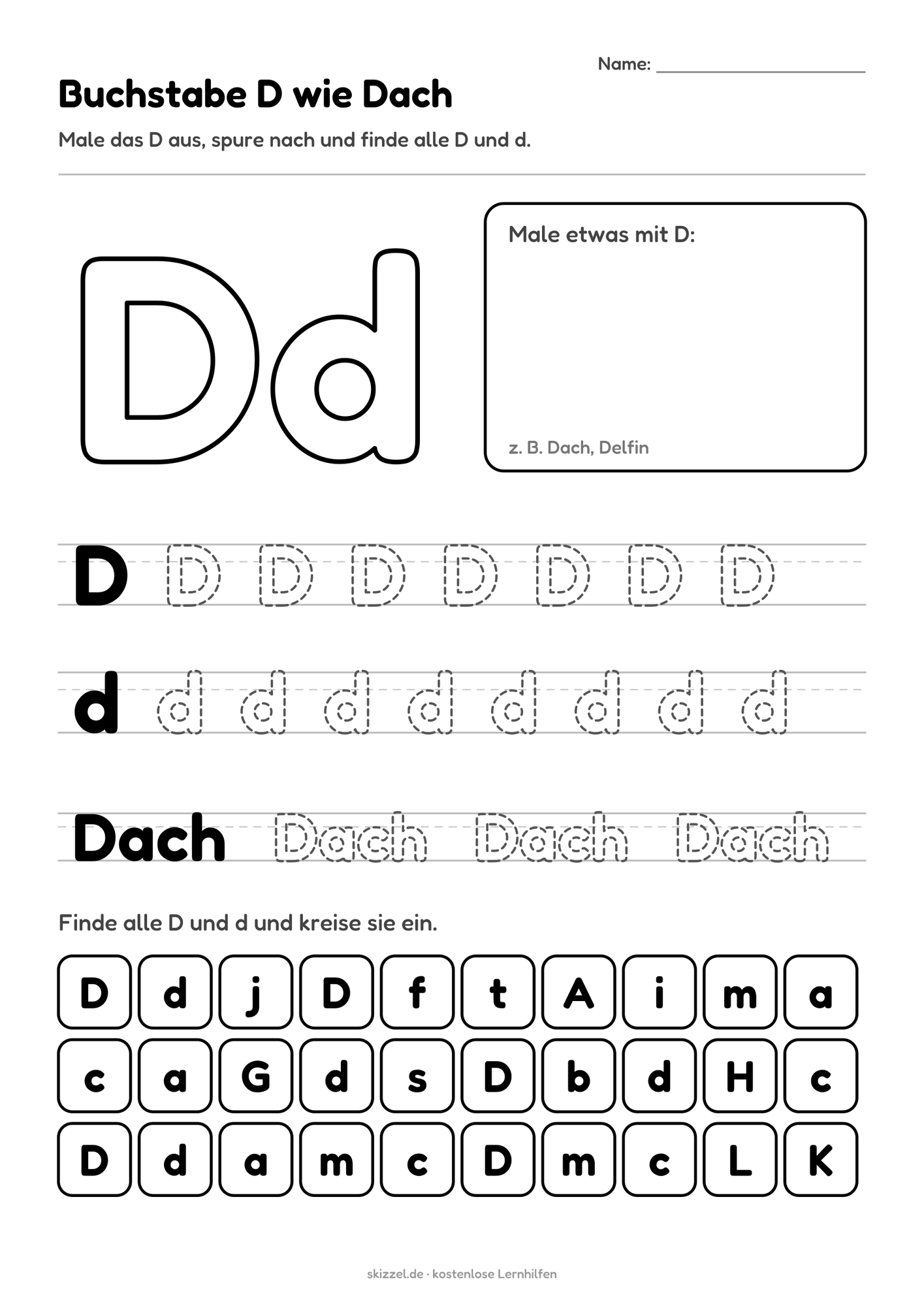 Buchstabe D wie Dach