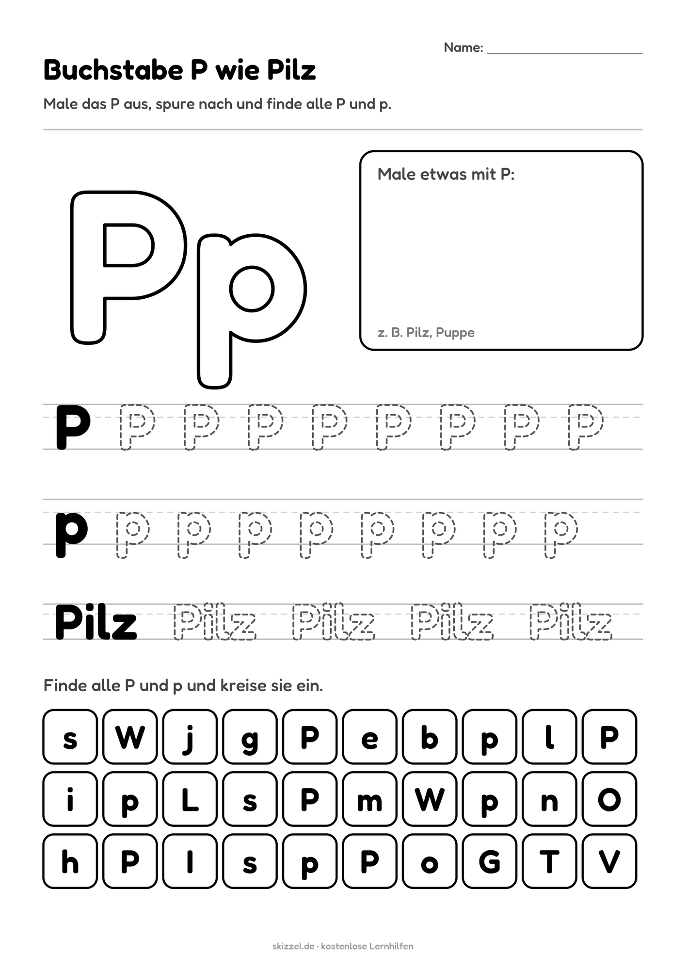 Buchstabe P wie Pilz