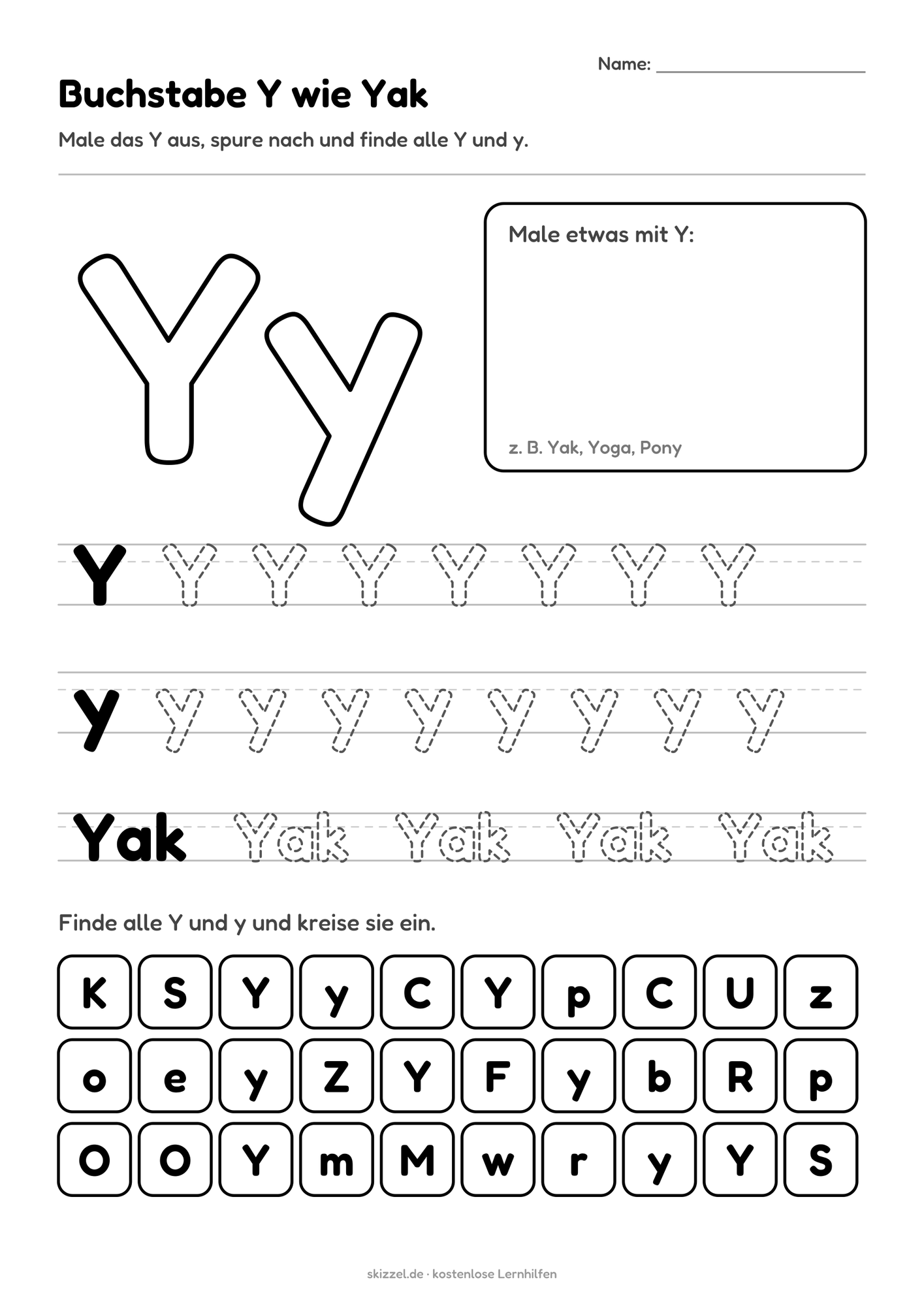 Buchstabe Y wie Yak