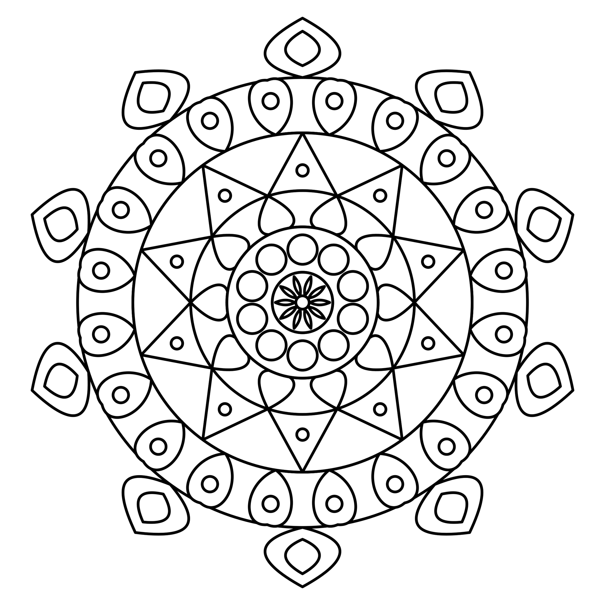 Tropfen-Mandala