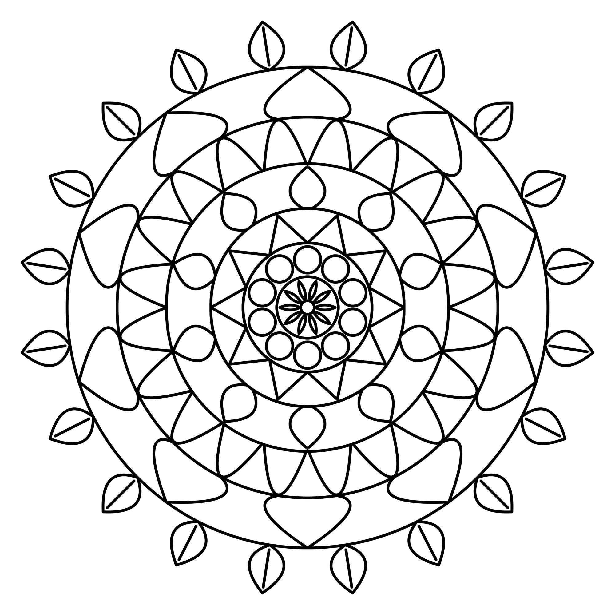 Blätter-Mandala