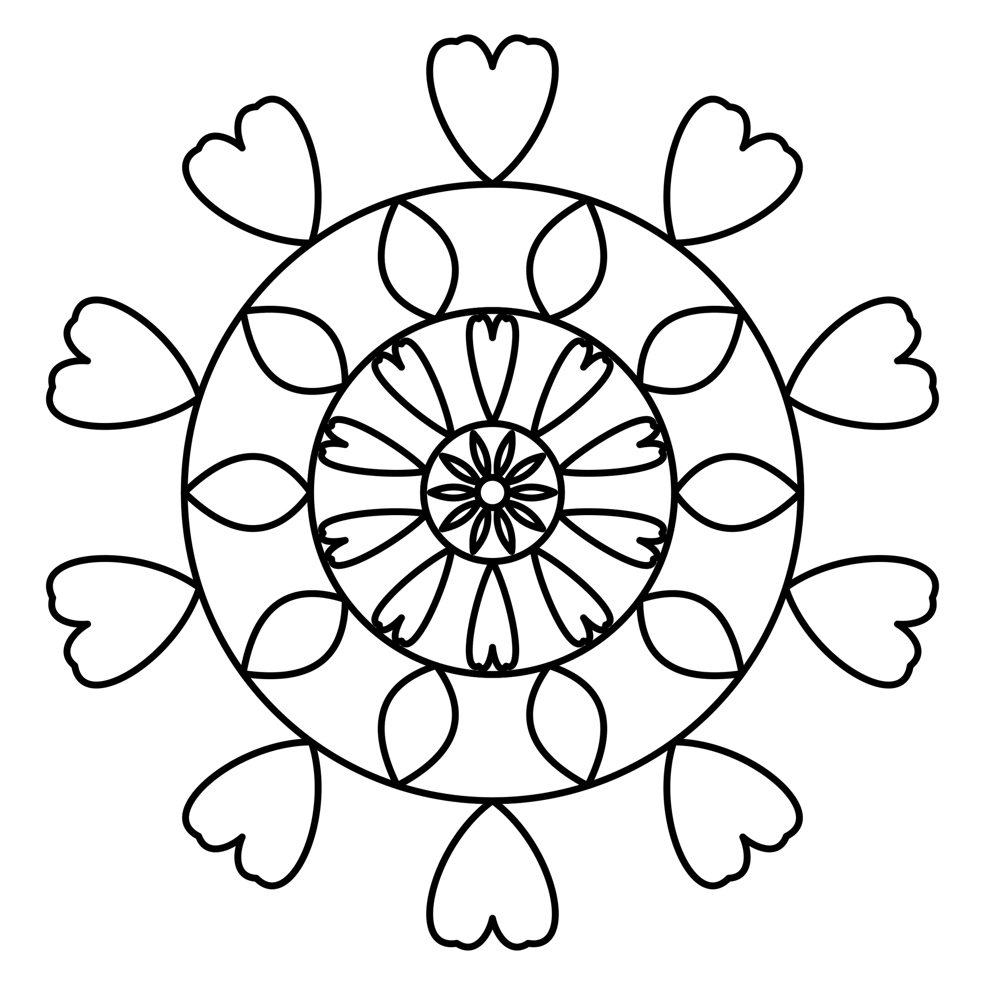 Herzchen-Mandala
