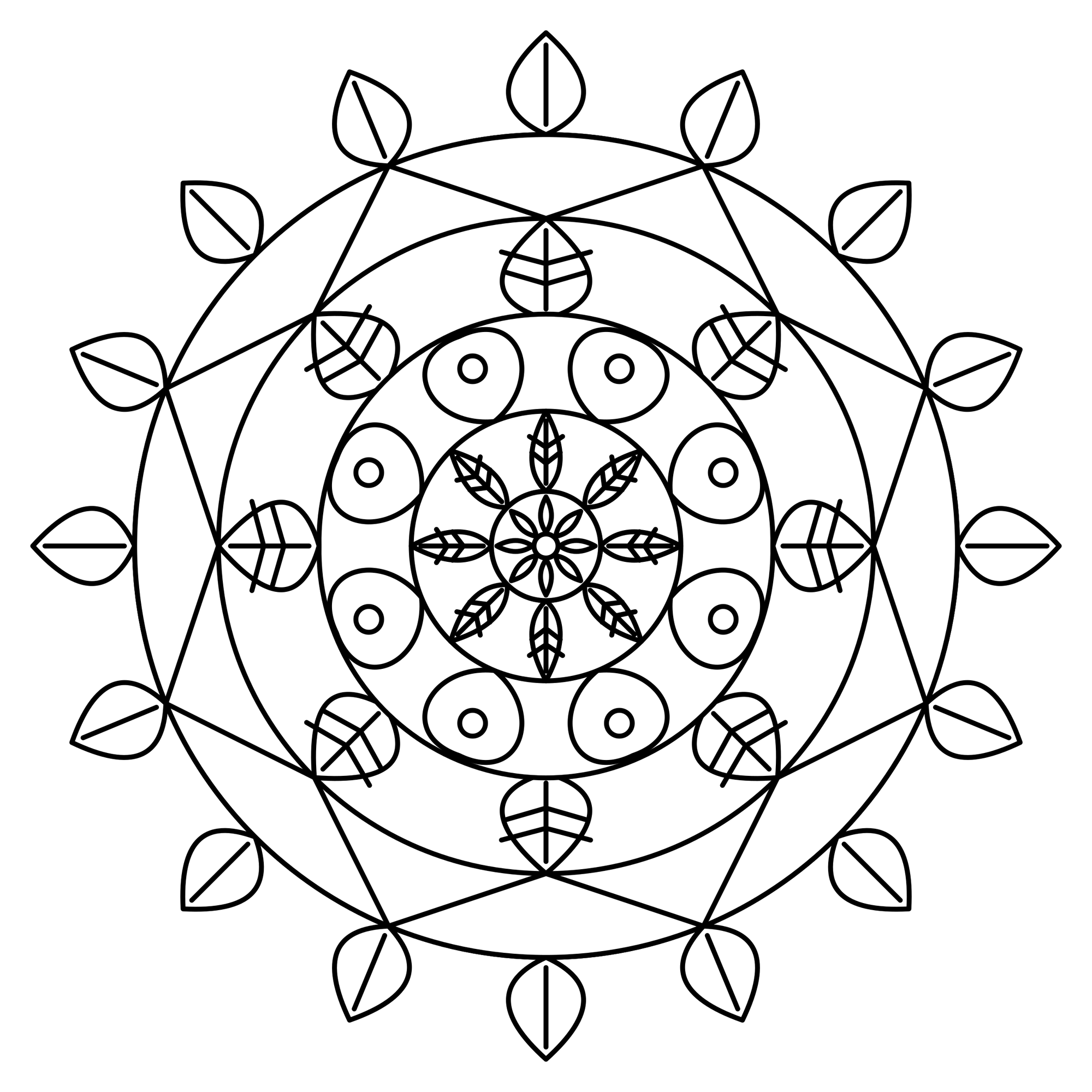 Blattwerk-Mandala