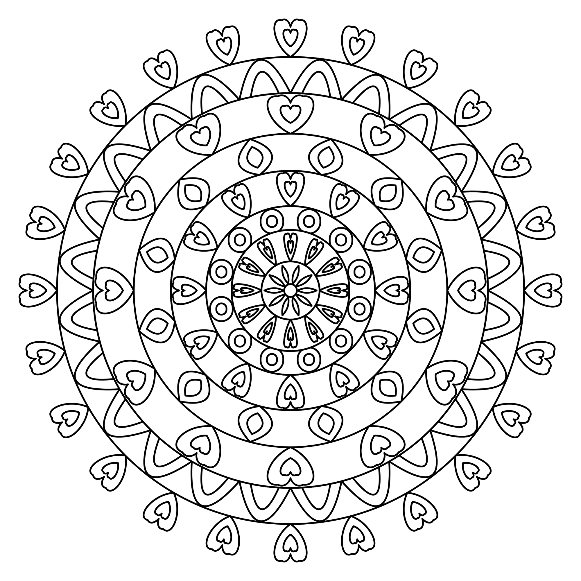 Herzblüten-Mandala