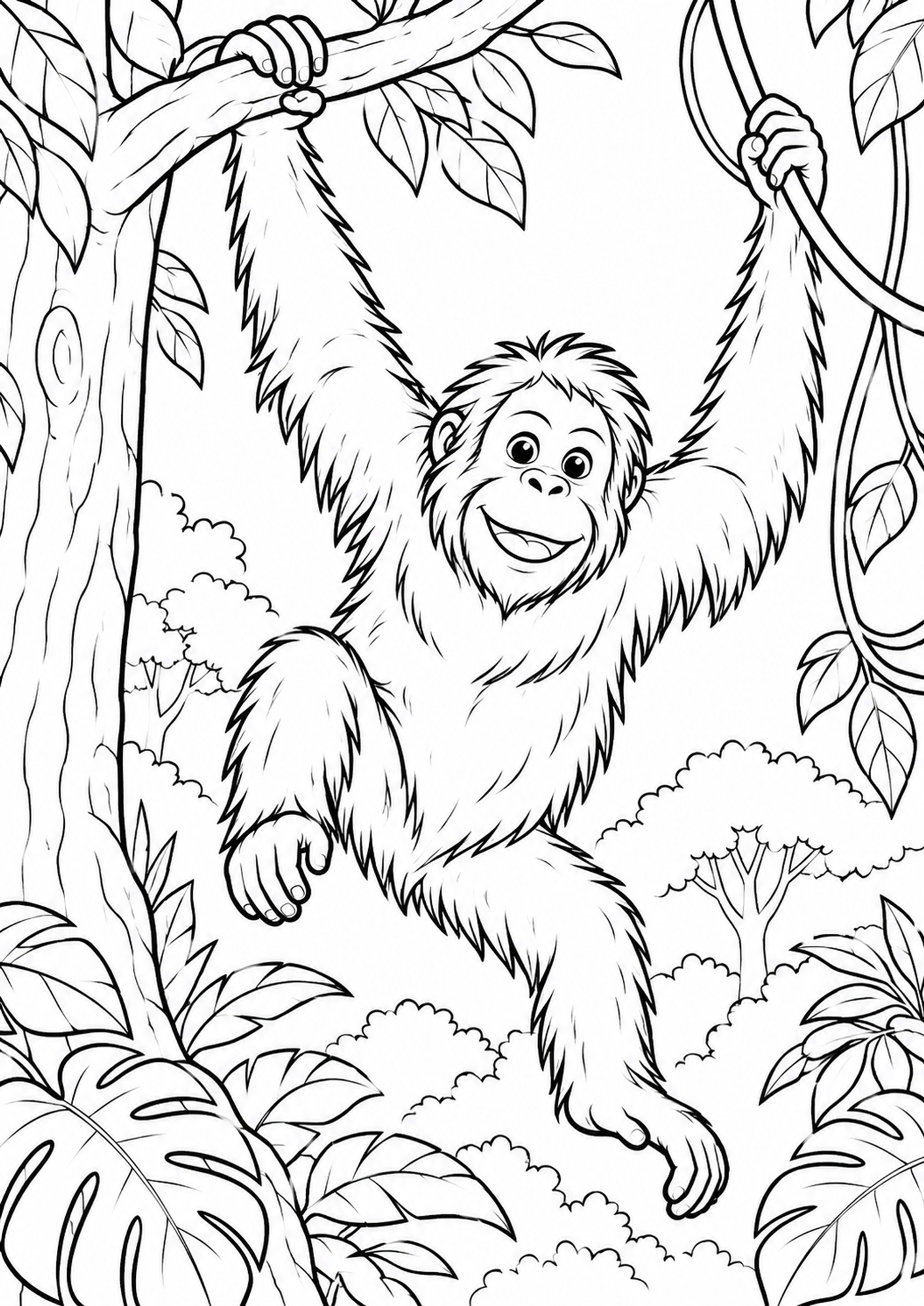 Orang-Utan im Dschungel