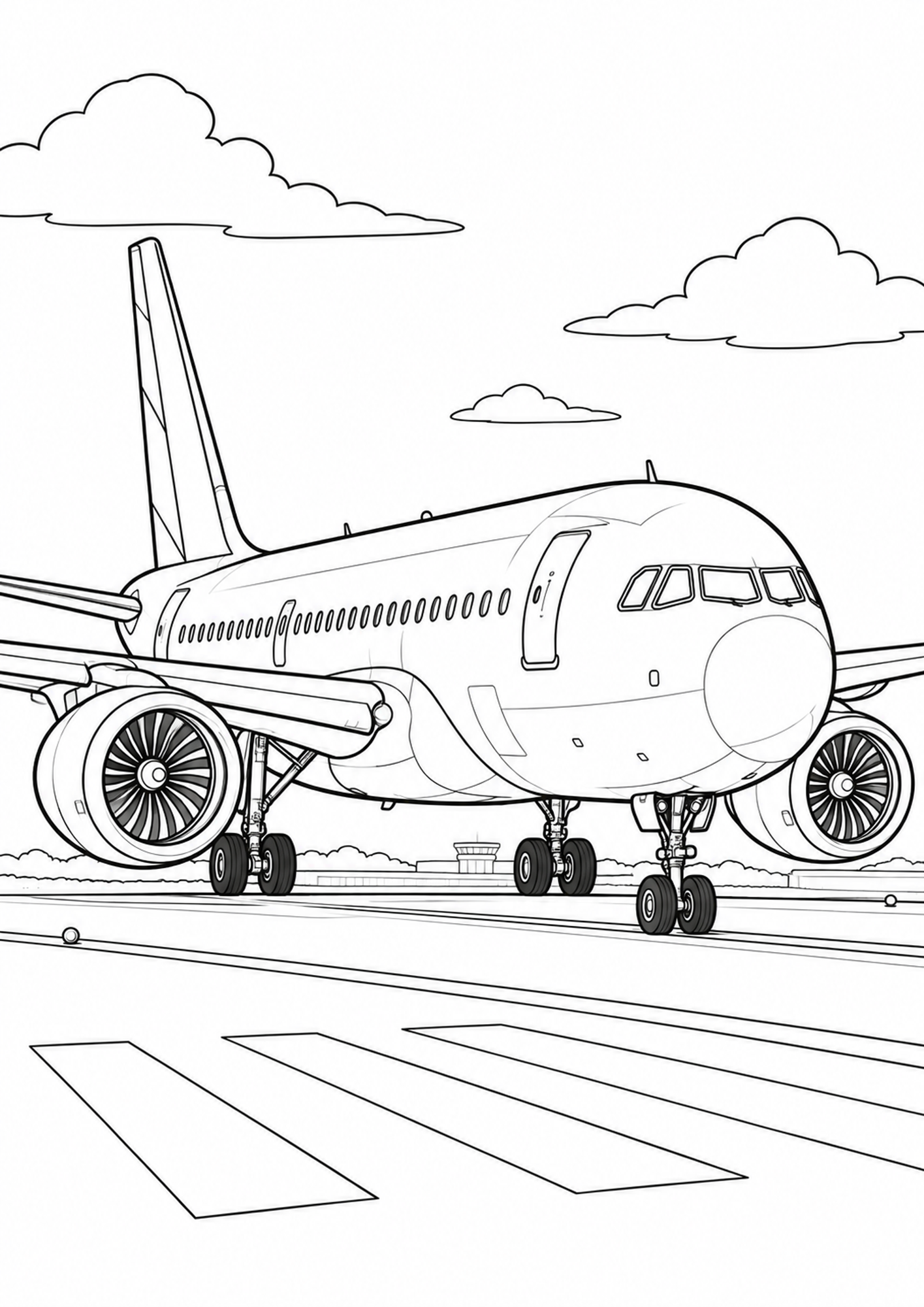 Passagierflugzeug auf der Startbahn