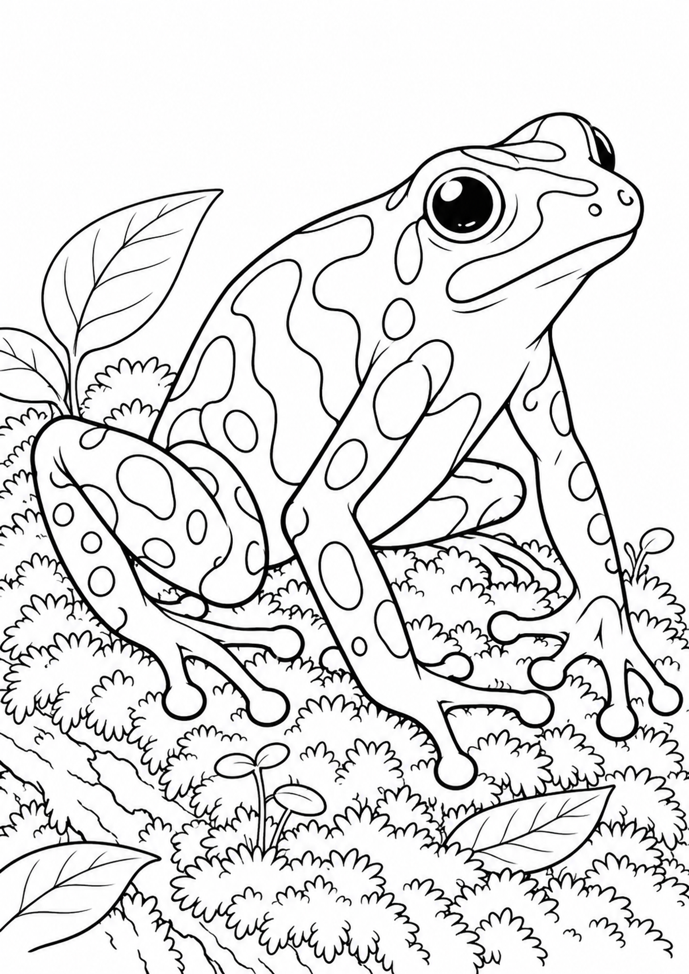 Pfeilgiftfrosch im Moos