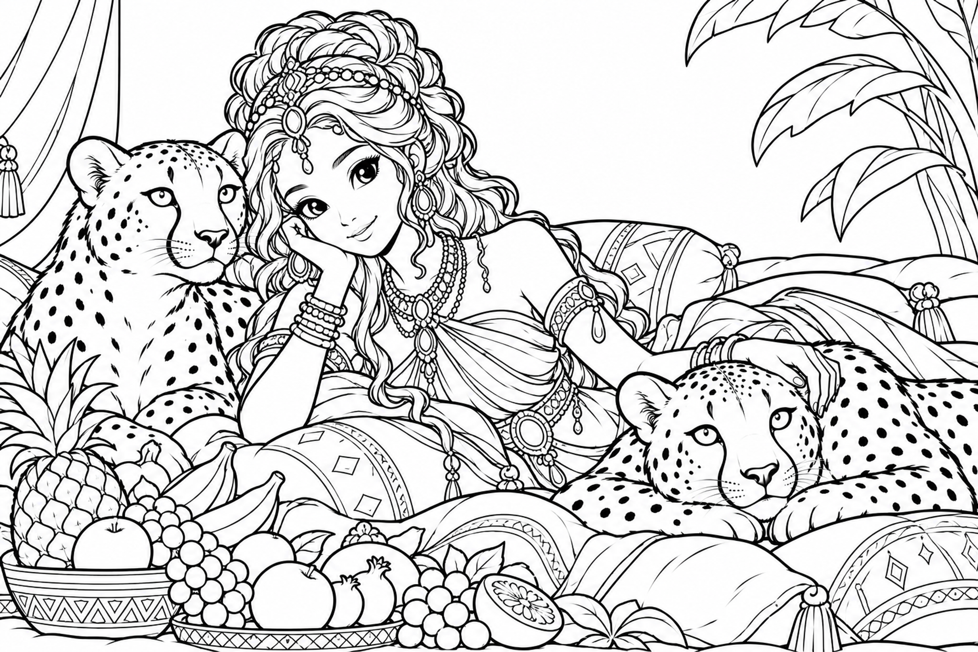 Prinzessin mit Geparden