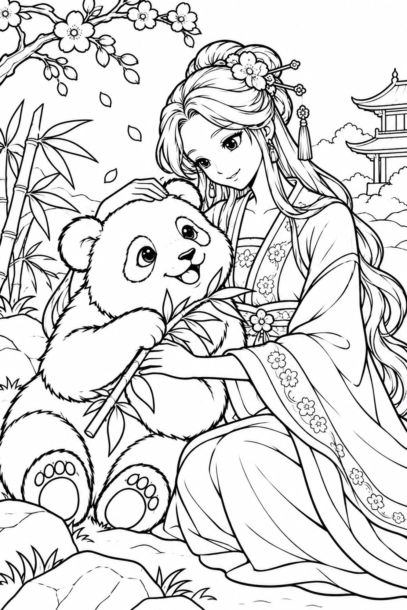 Prinzessin mit Panda