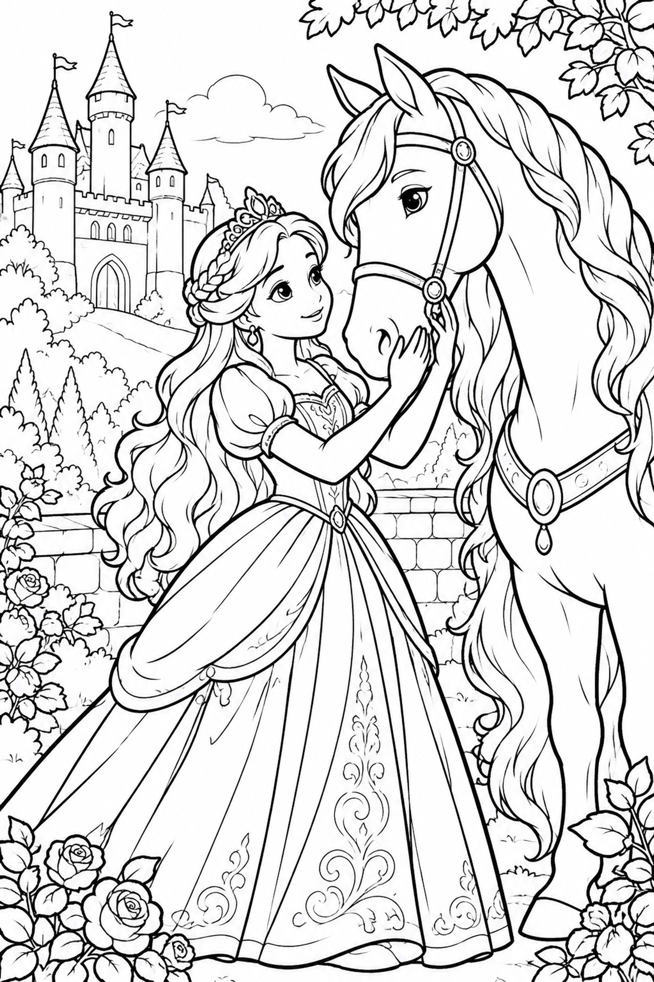 Prinzessin mit Pferd