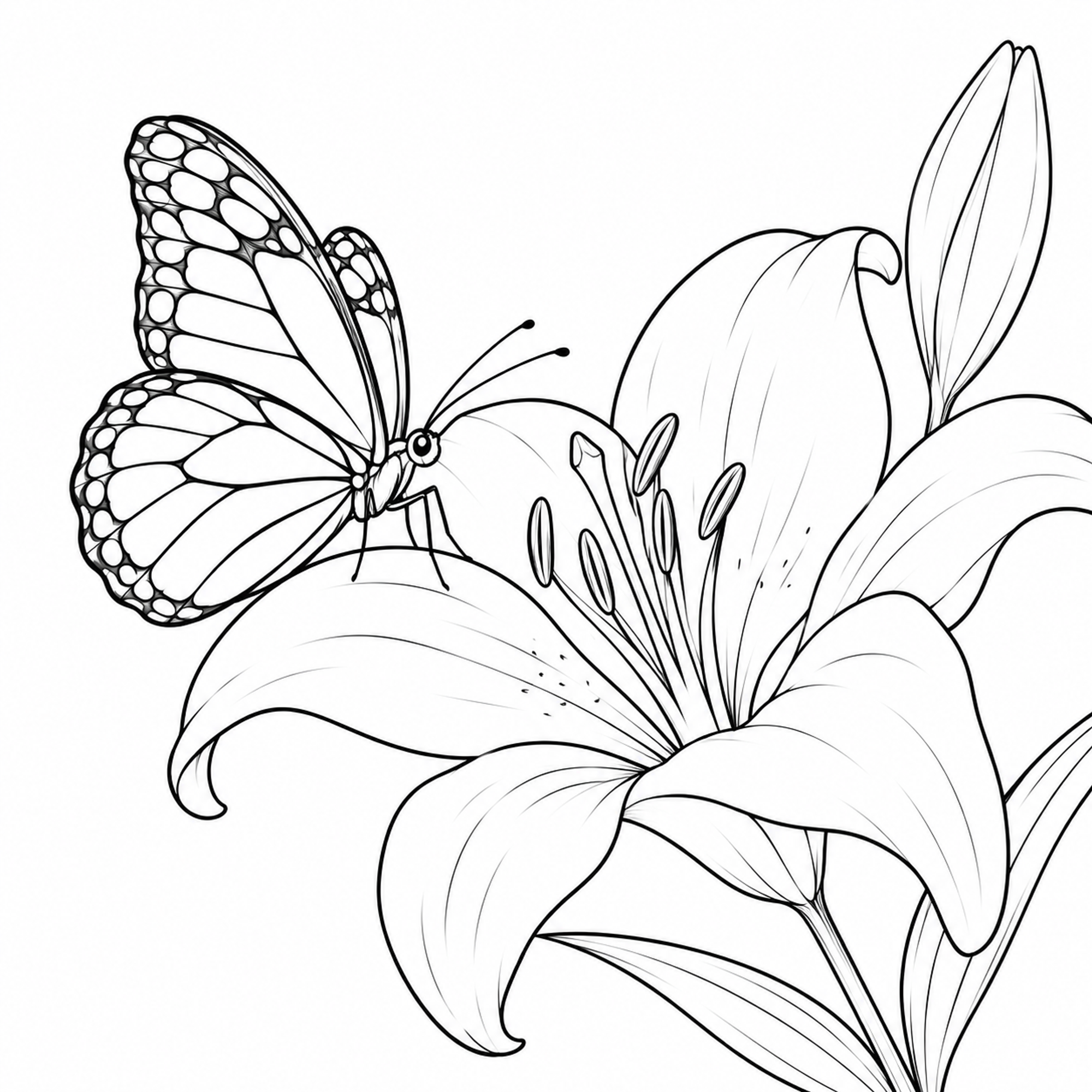Schmetterling auf der Lilie
