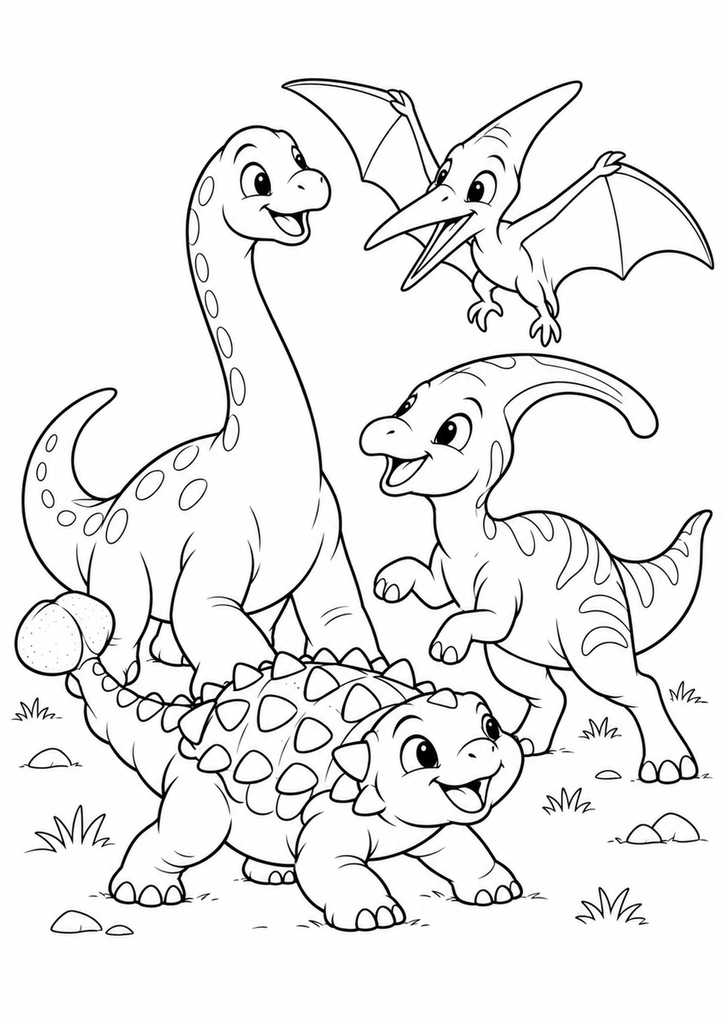 Spielende Dinosaurier