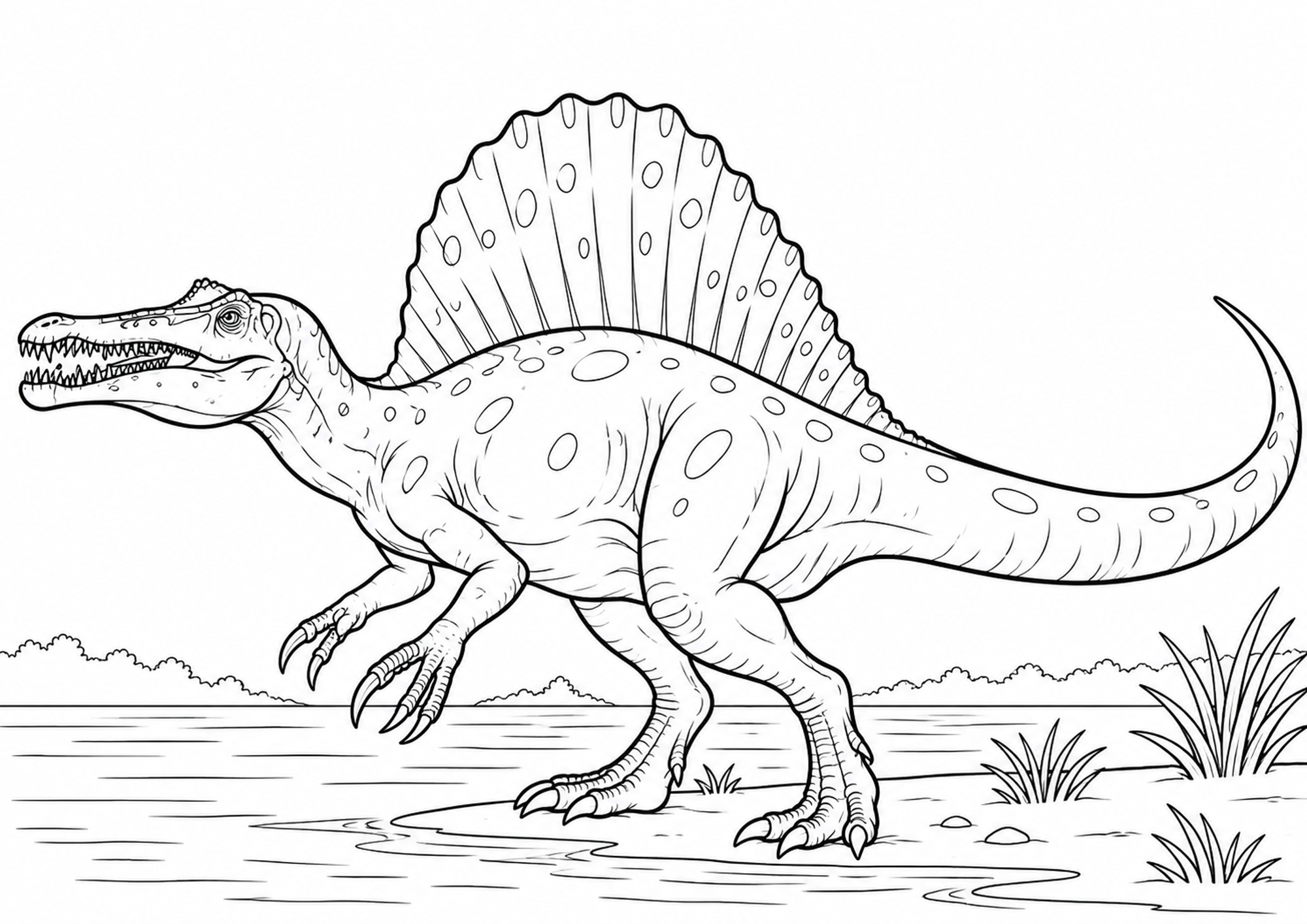 Spinosaurus am Fluss