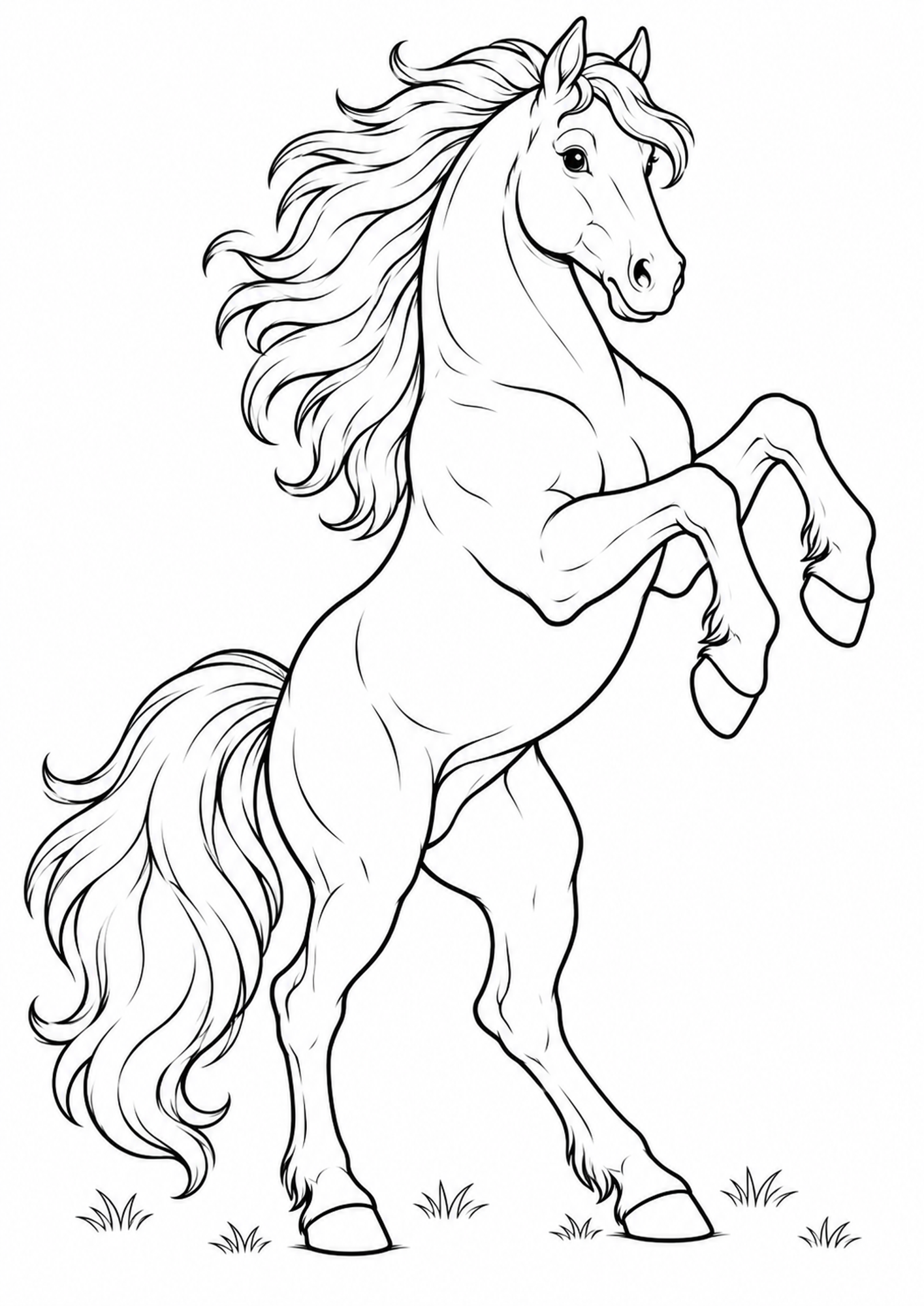 Steigendes Pferd