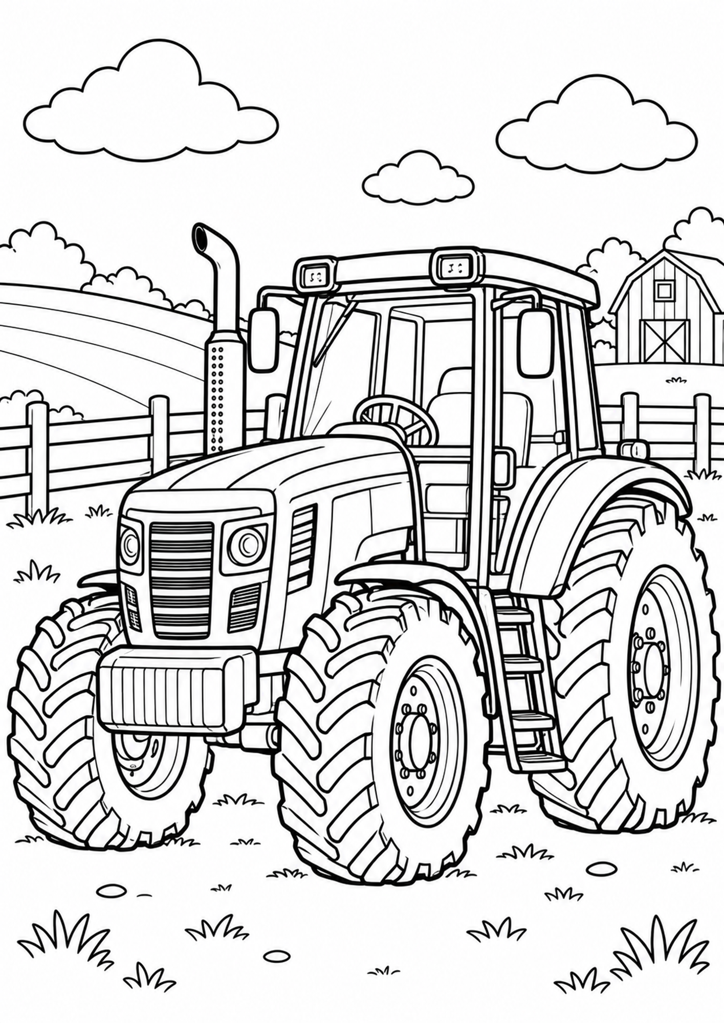 Traktor auf dem Bauernhof