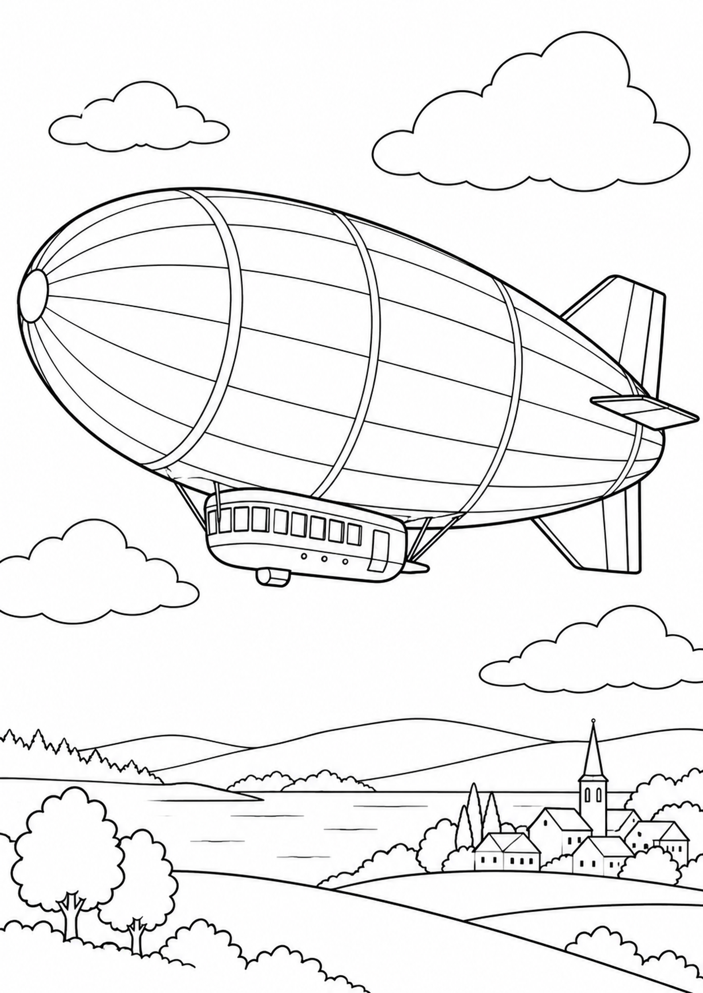 Zeppelin über dem See