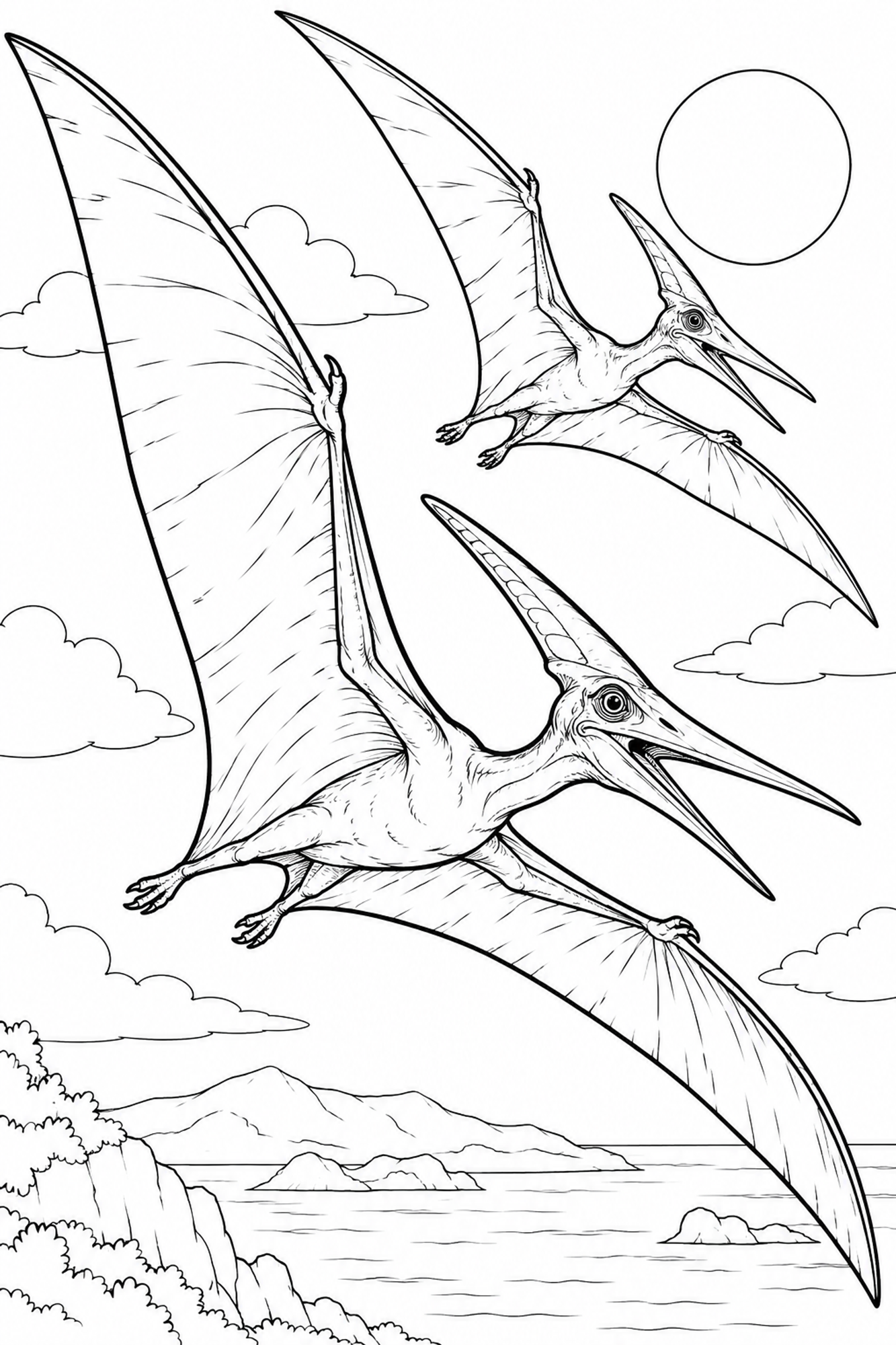 Zwei Pteranodons